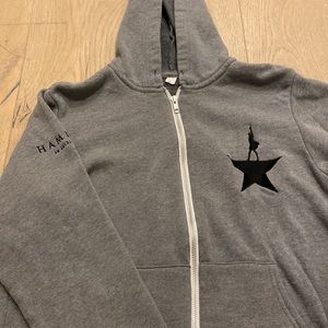 Hamilton fans! Here’s a zip up hoodie from the Broadway musical.